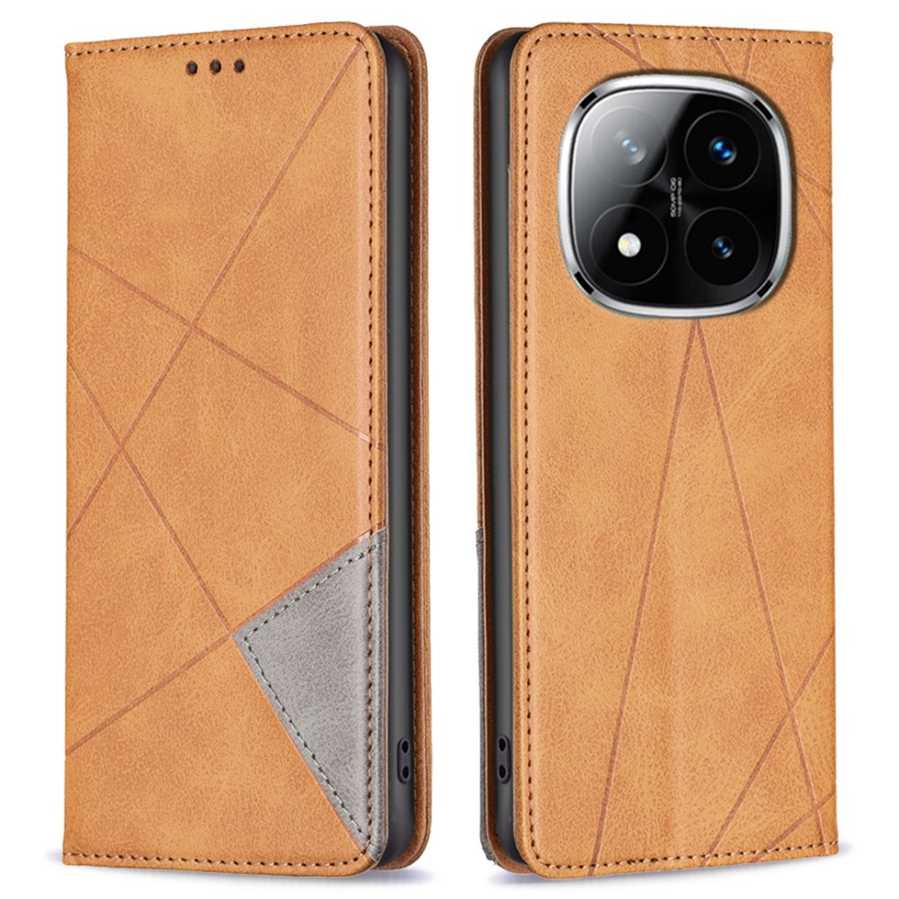 Triangle knížkové pouzdro na Xiaomi Redmi Note 14 Pro - žluté