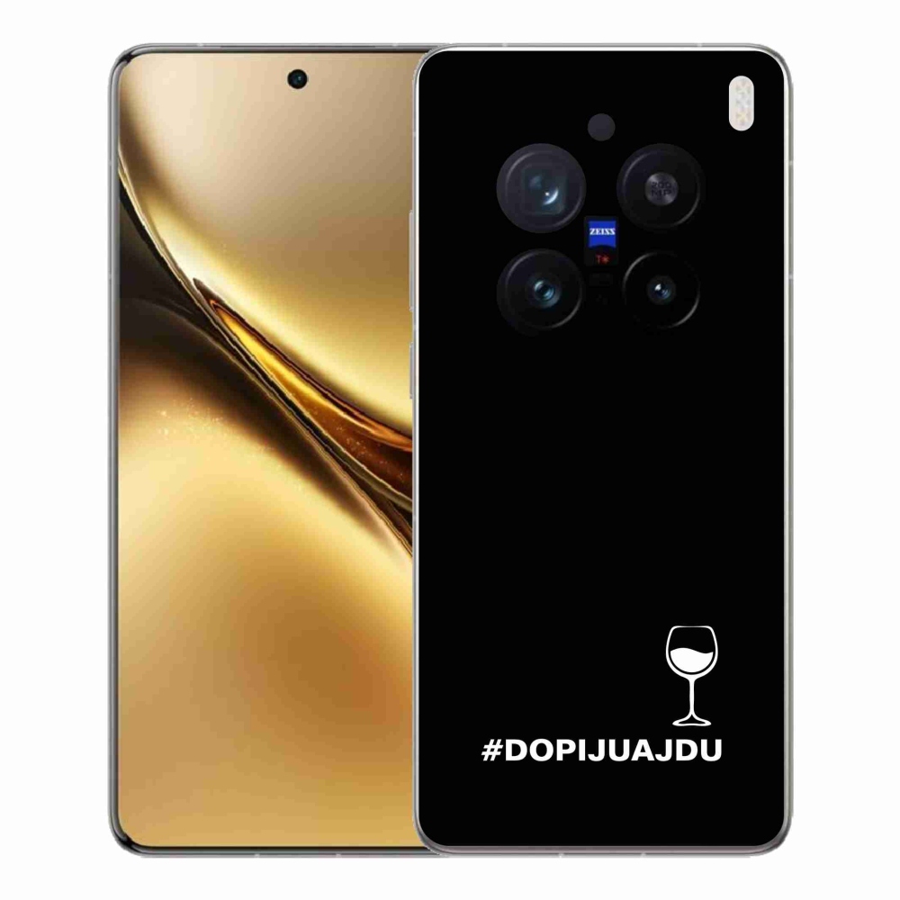 Gelový kryt mmCase na Vivo X200 Pro 5G - vinný motiv černé pozadí