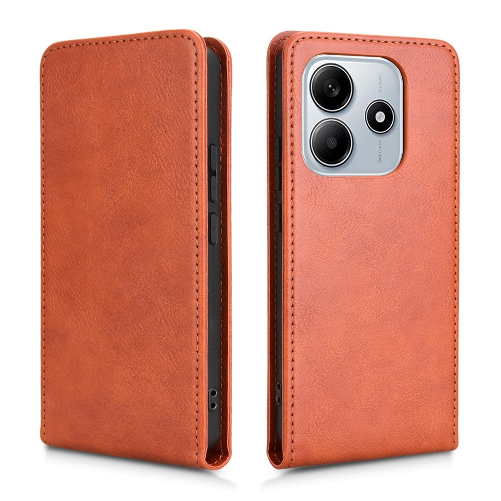Vert flipové pouzdro na Xiaomi Redmi Note 14 5G - oranžové