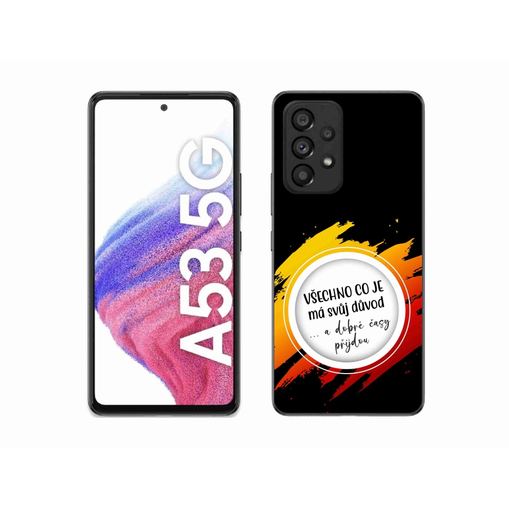 Gelový kryt mmCase na Samsung Galaxy A53 5G - citát 3 černé pozadí