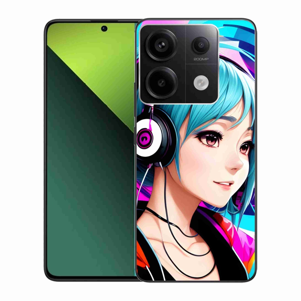 Gelový kryt mmCase na Xiaomi Redmi Note 13 Pro 5G/Poco X6 5G - dívka se sluchátky