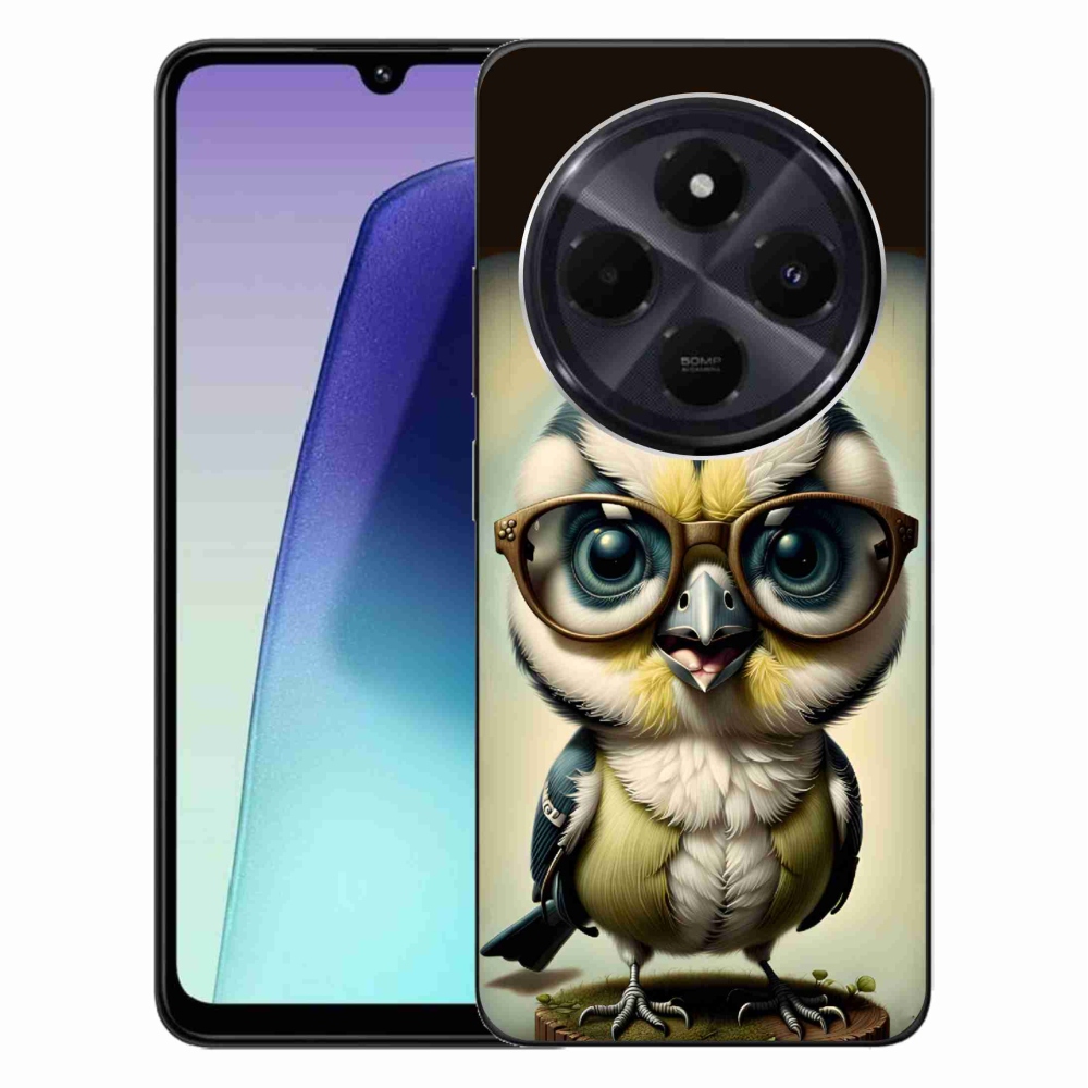 Gelový kryt mmCase na Xiaomi Redmi 14C/Poco C75 - mládě s brýlemi