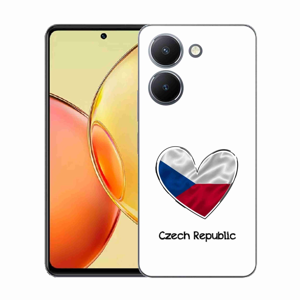 Gelový kryt mmCase na Vivo Y36 - vlajka srdce bílé pozadí