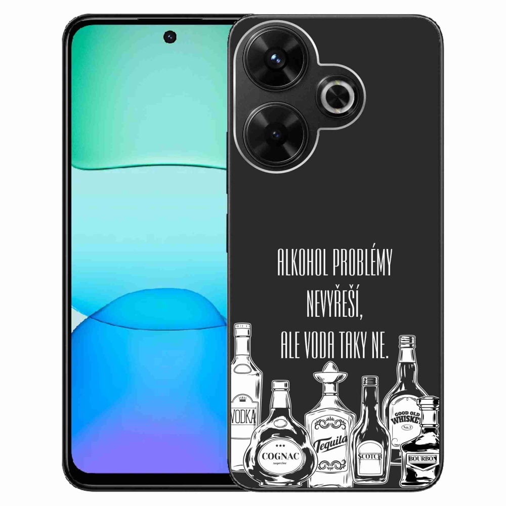Gelový kryt mmCase na Xiaomi Redmi 13 4G/Poco M6 4G  - vtipný text černé pozadí