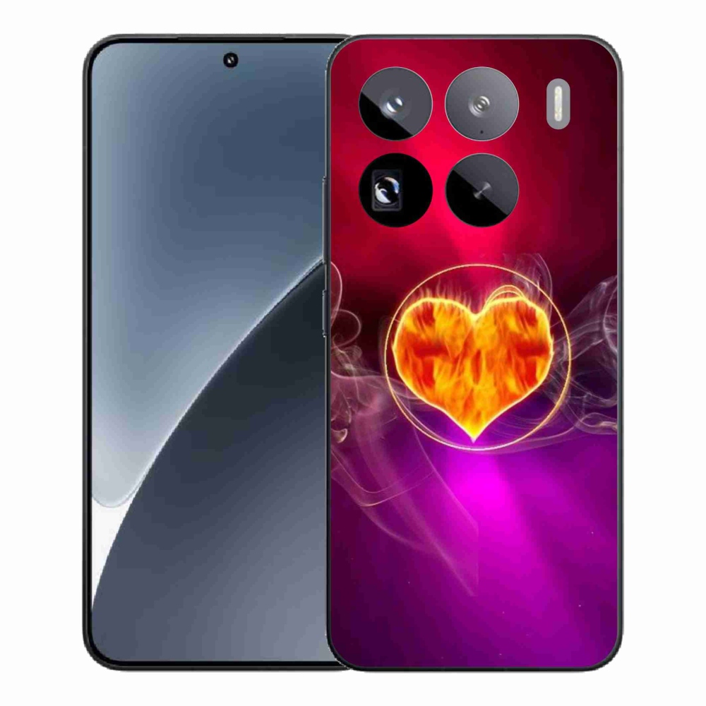 Gelový kryt mmCase na Xiaomi 15 Pro - ohnivé srdce