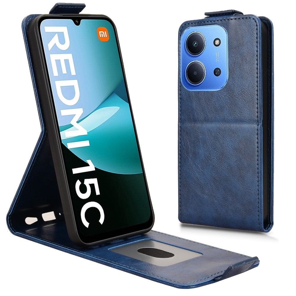 Vert flipové pouzdro na Xiaomi Redmi 15C 4G (171mm)/Poco C85 4G (171mm) - modré