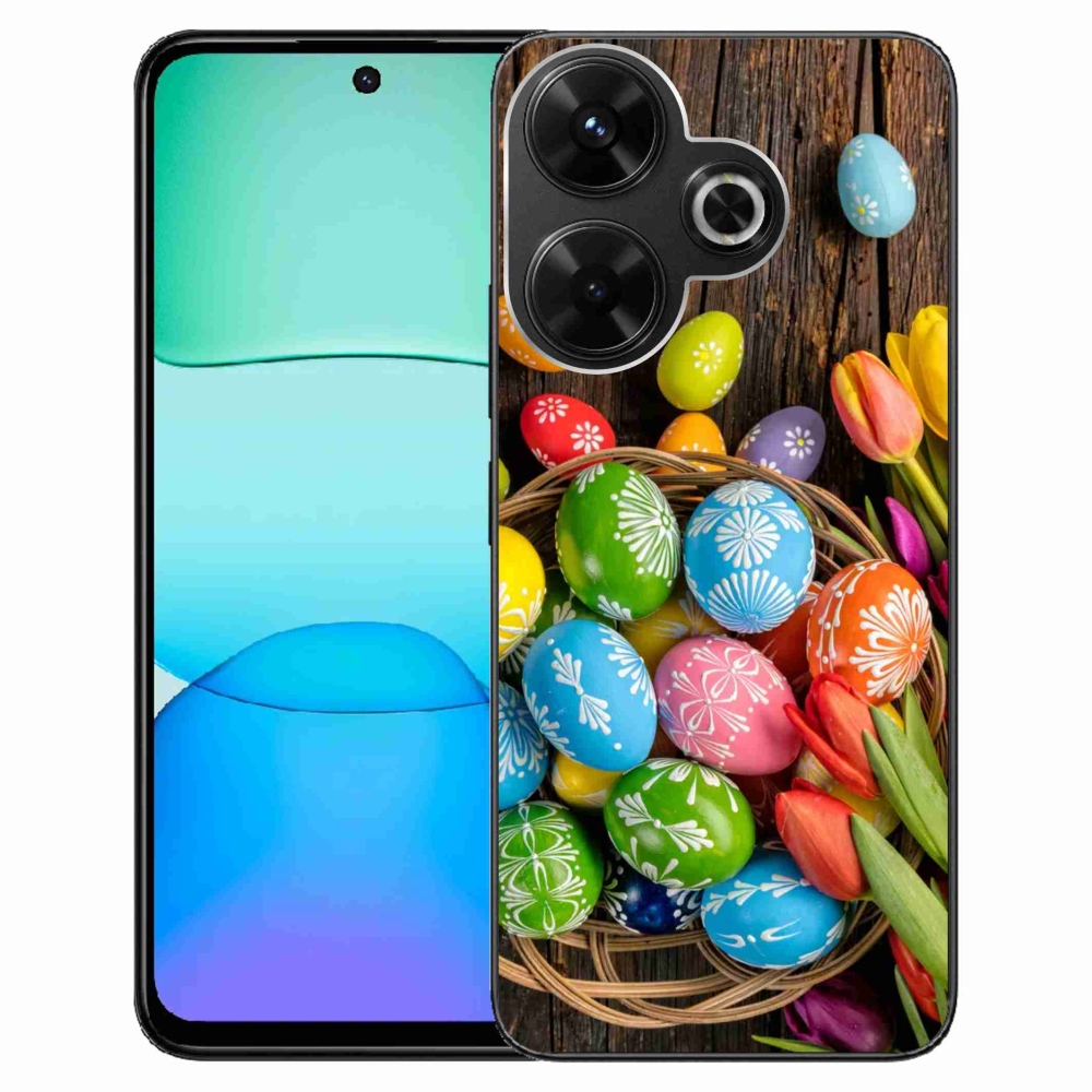 Gelový kryt mmCase na Xiaomi Redmi 13 4G/Poco M6 4G - velikonoční vajíčka