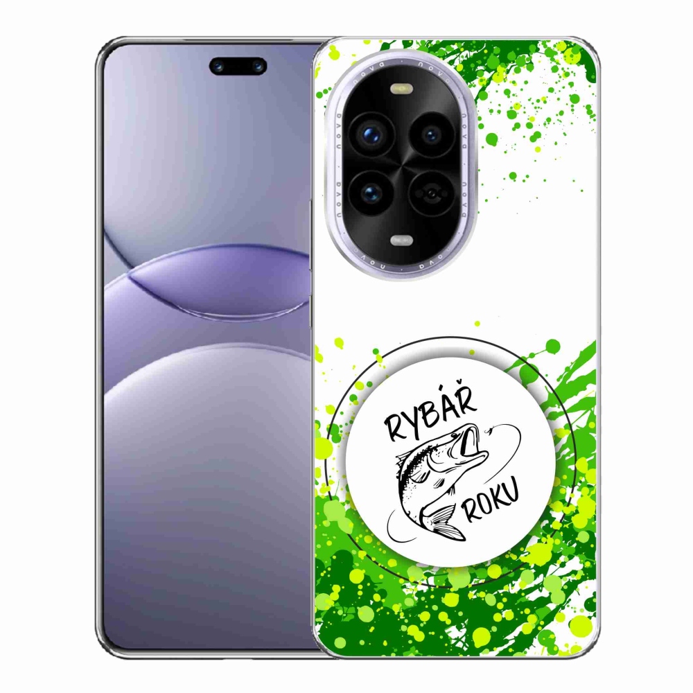 Gelový kryt mmCase na Huawei Nova 13 Pro 5G - rybář roku bílé pozadí