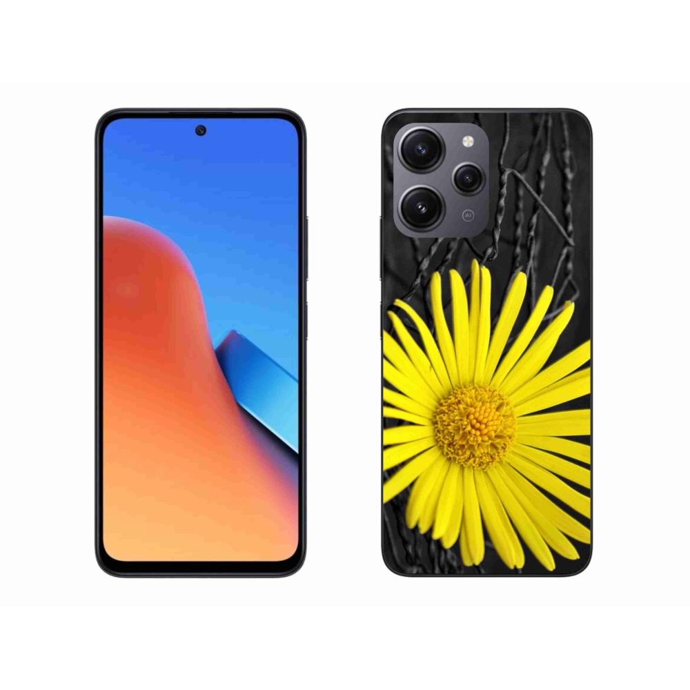 Gelový kryt mmCase na Xiaomi Redmi 12 - žlutá květina