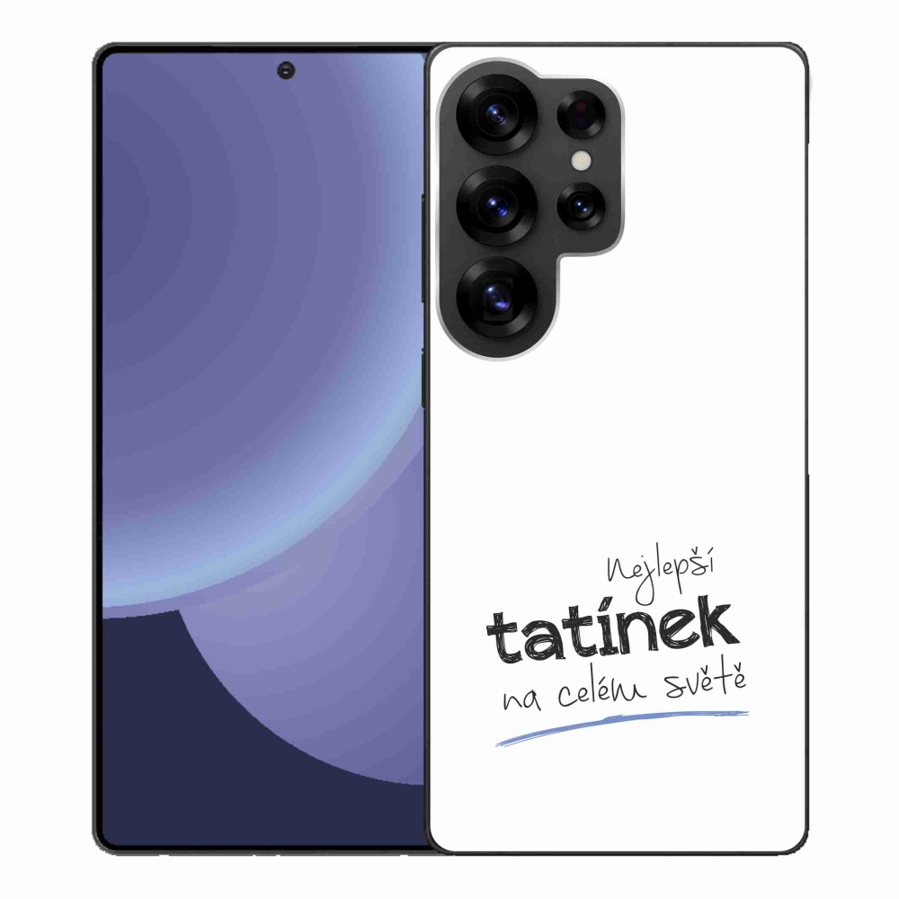 Gelový kryt mmCase na Samsung Galaxy S25 Ultra - nejlepší tatínek 4 bílé pozadí