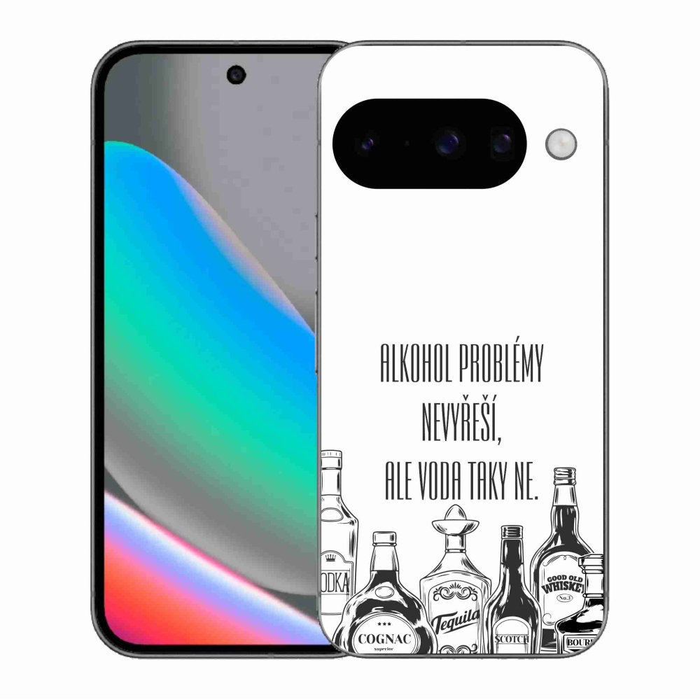 Gelový kryt mmCase na Google Pixel 10 - vtipný text bílé pozadí