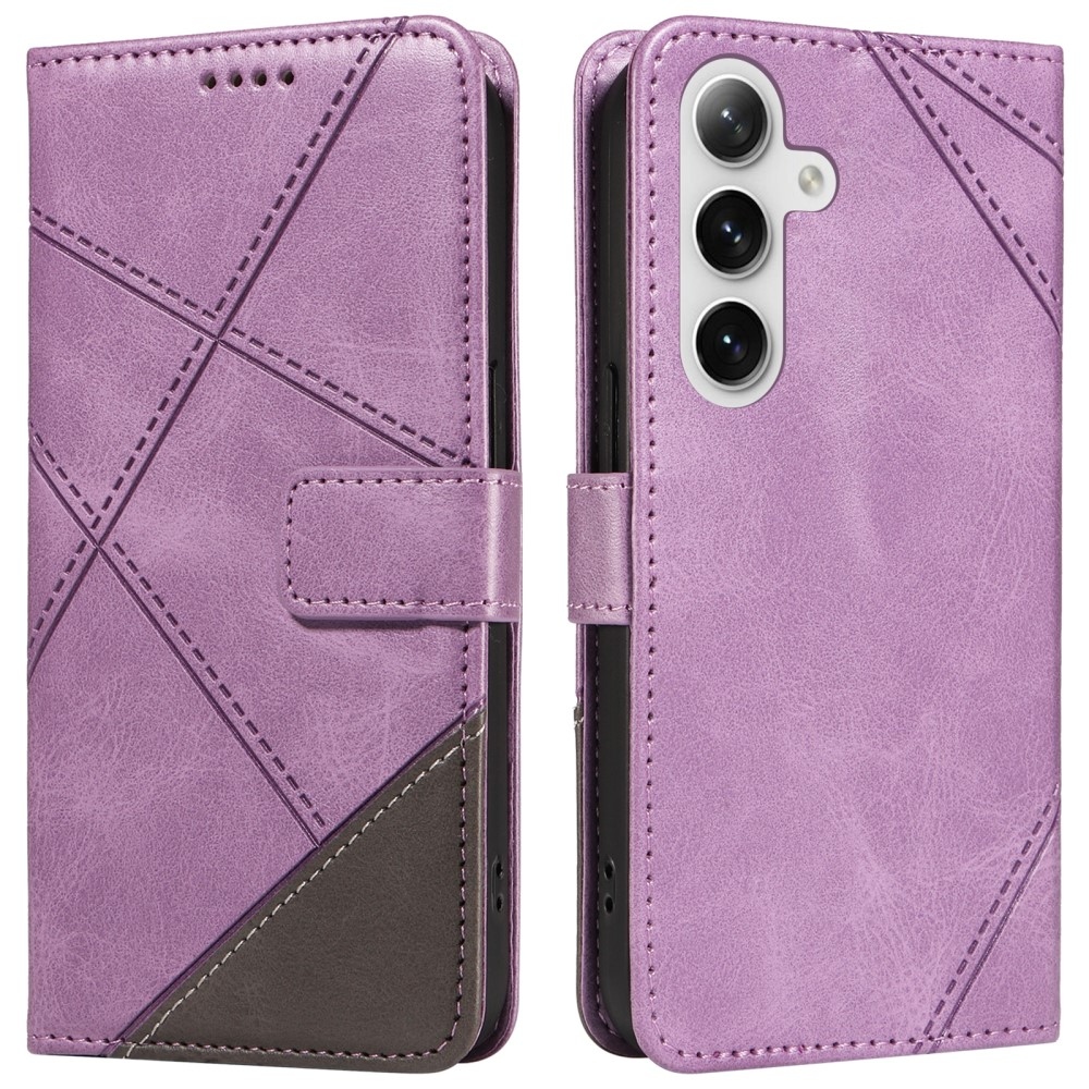 Triangle knížkové pouzdro na Samsung Galaxy S24+/S25+ - fialové
