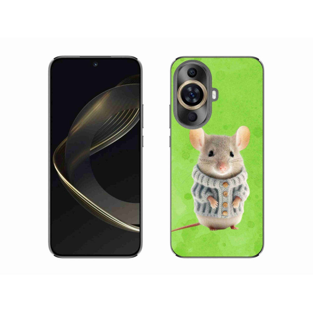 Gelový kryt mmCase na Huawei Nova 11 - myška ve svetru