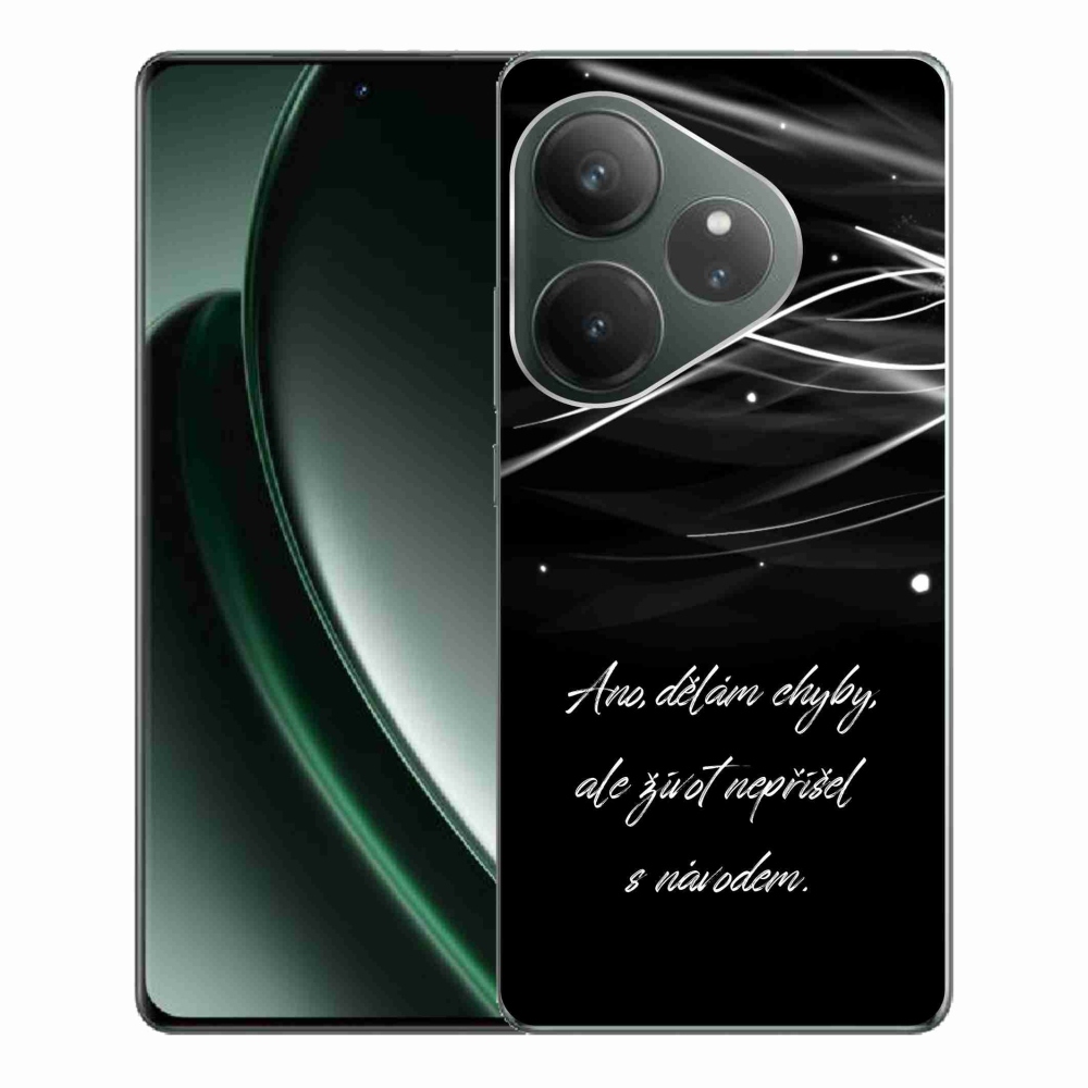 Gelový kryt mmCase na Realme GT 6 5G/GT 6T 5G - citát černé pozadí