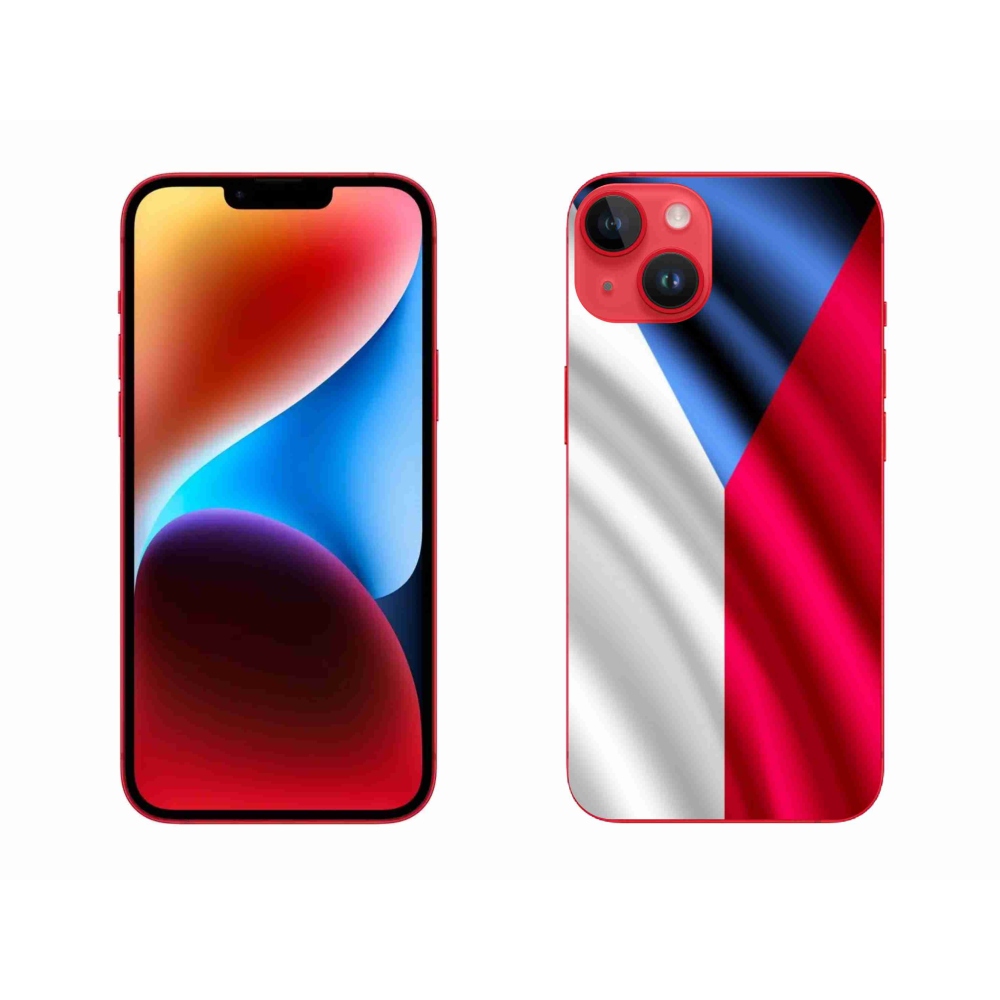 Gelový kryt mmCase na mobil iPhone 14 Plus - česká vlajka
