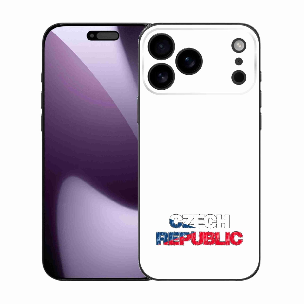 Gelový kryt mmCase na iPhone 17 Pro Max - Czech Republic bílé pozadí