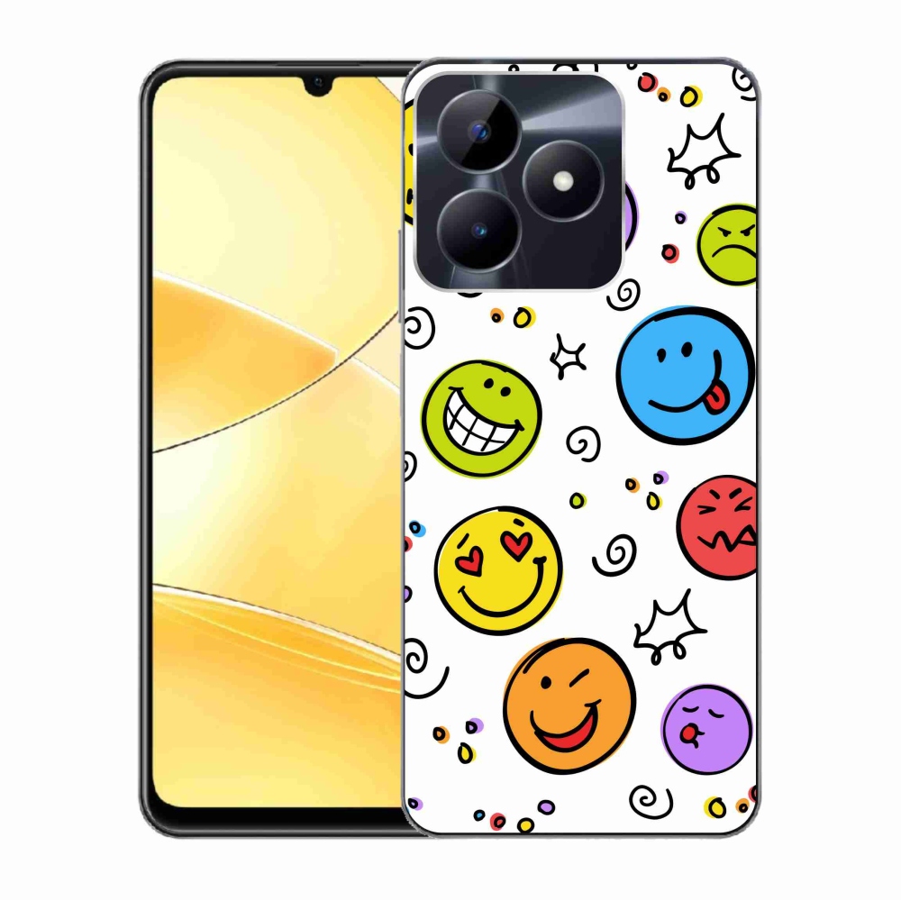 Gelový kryt mmCase na Realme C51/C53 - smajlíci