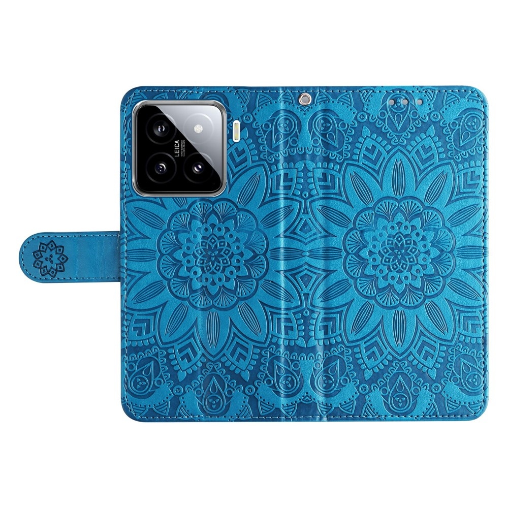 Sunflower knížkové pouzdro na Xiaomi 15 - modré