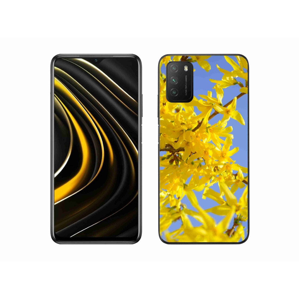 Gelový kryt mmCase na Xiaomi Poco M3 - žluté květy