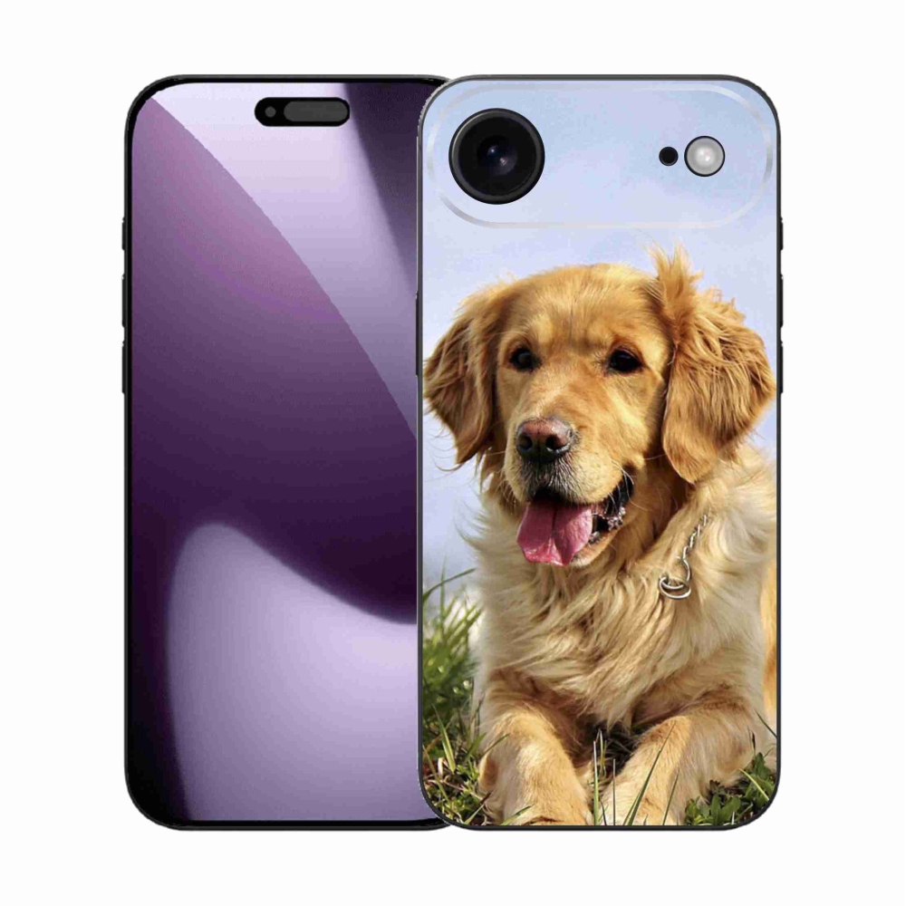 Gelový kryt mmCase na iPhone 17 Air - zlatý retrívr