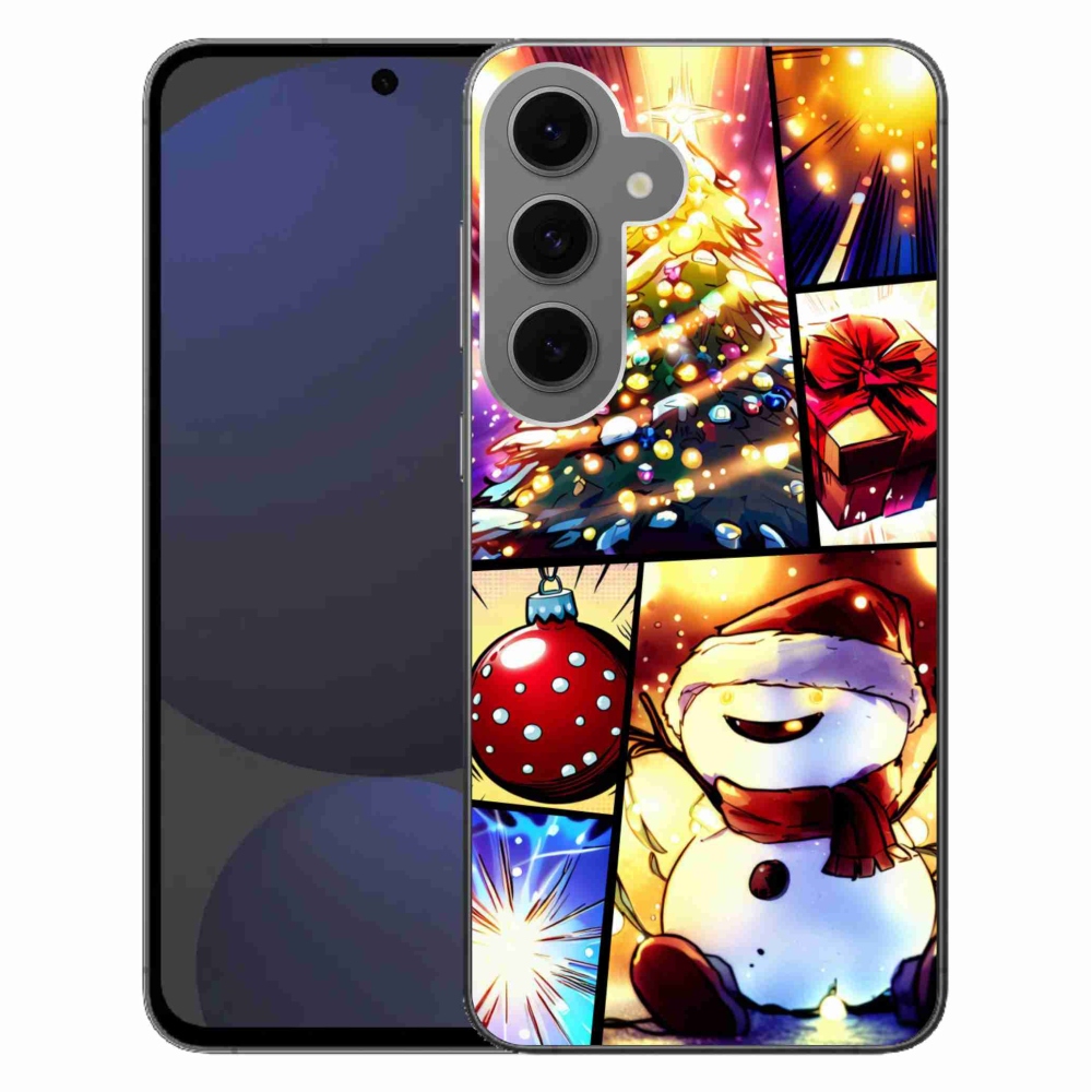 Gelový kryt mmCase na Samsung Galaxy S24 FE - vánoční motivy 1