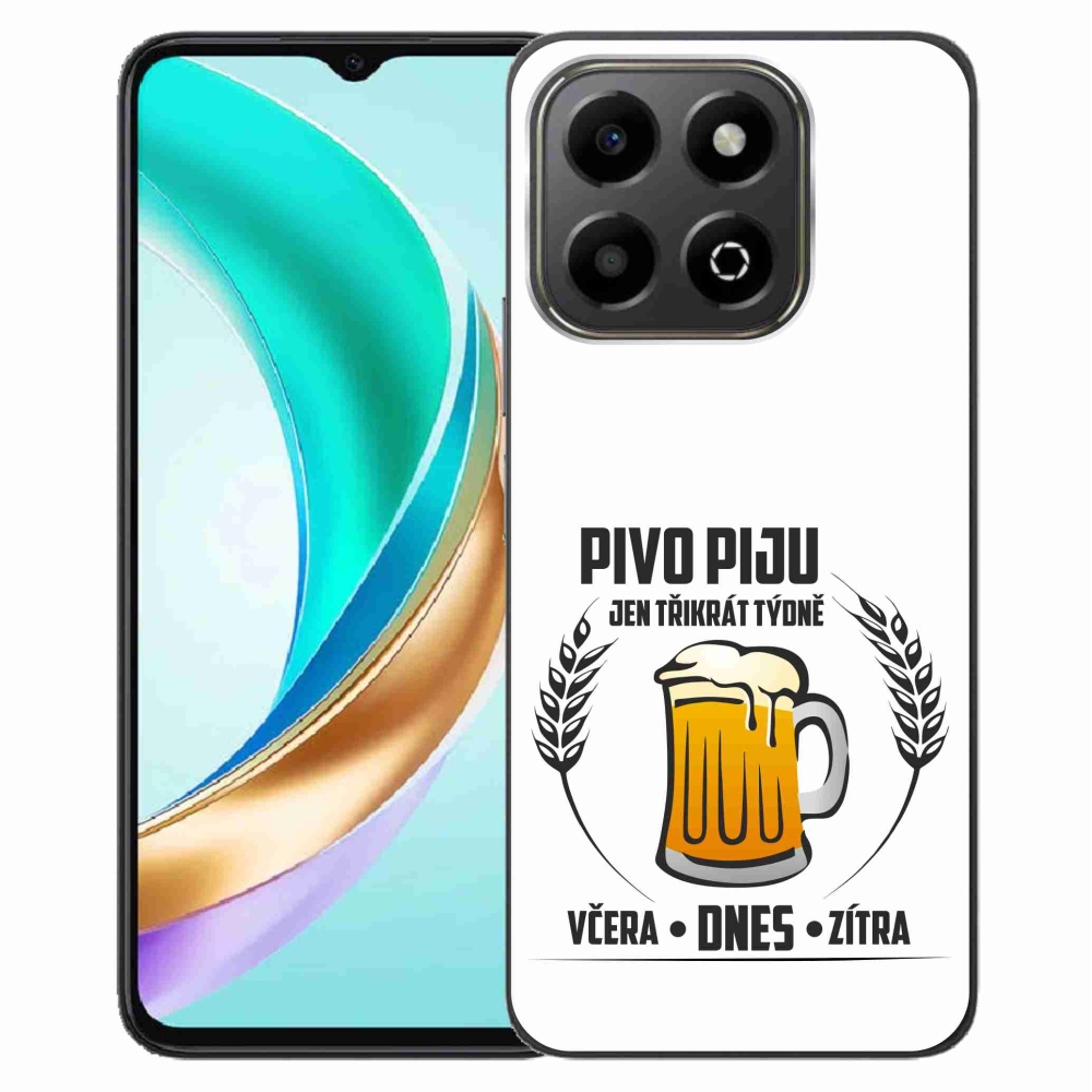 Gelový kryt mmCase na Honor X6b - pivní motiv bílé pozadí