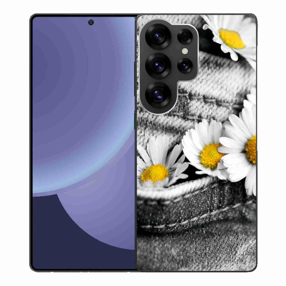 Gelový kryt mmCase na Samsung Galaxy S25 Ultra - kopretiny