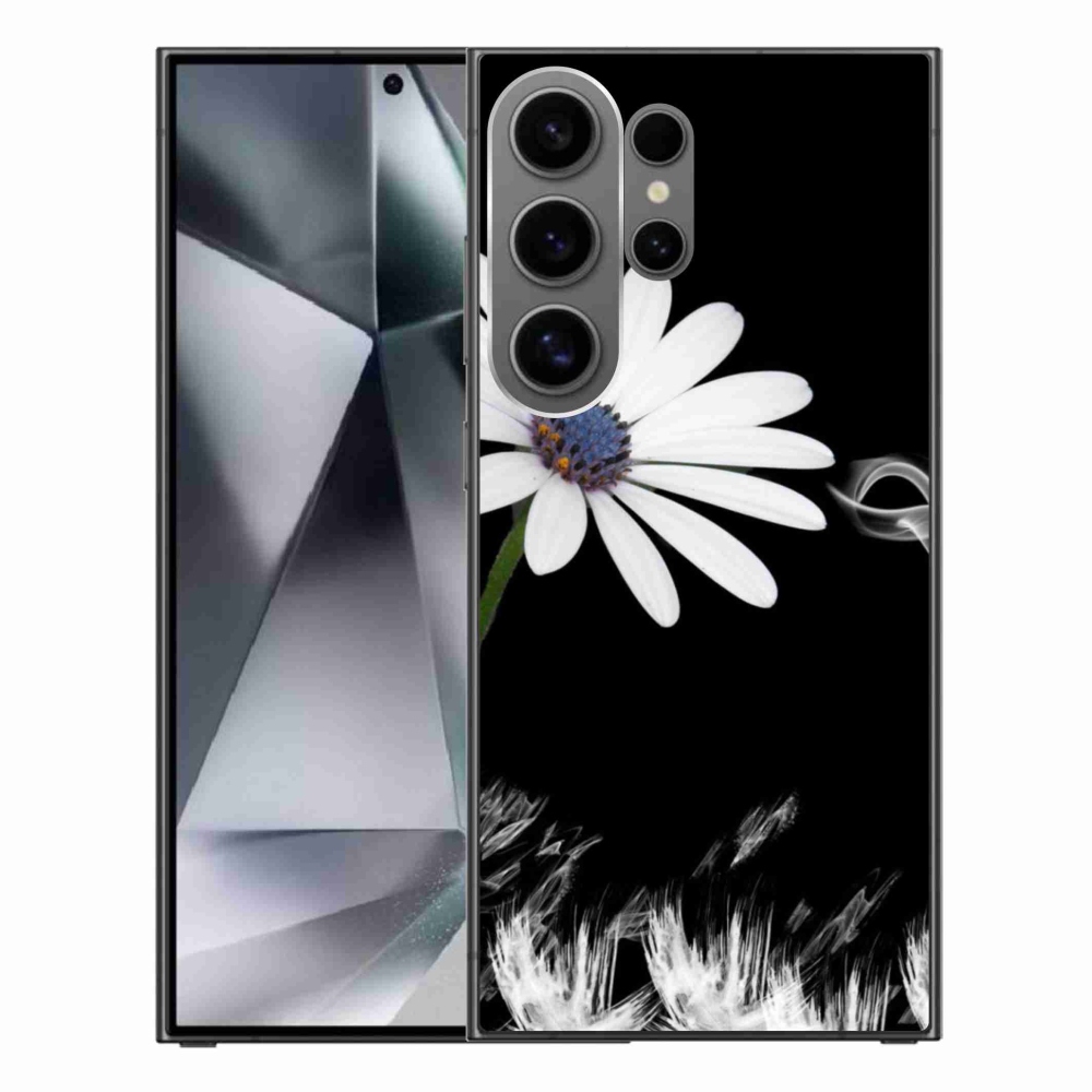 Gelový kryt mmCase na Samsung Galaxy S24 Ultra - bílá květina