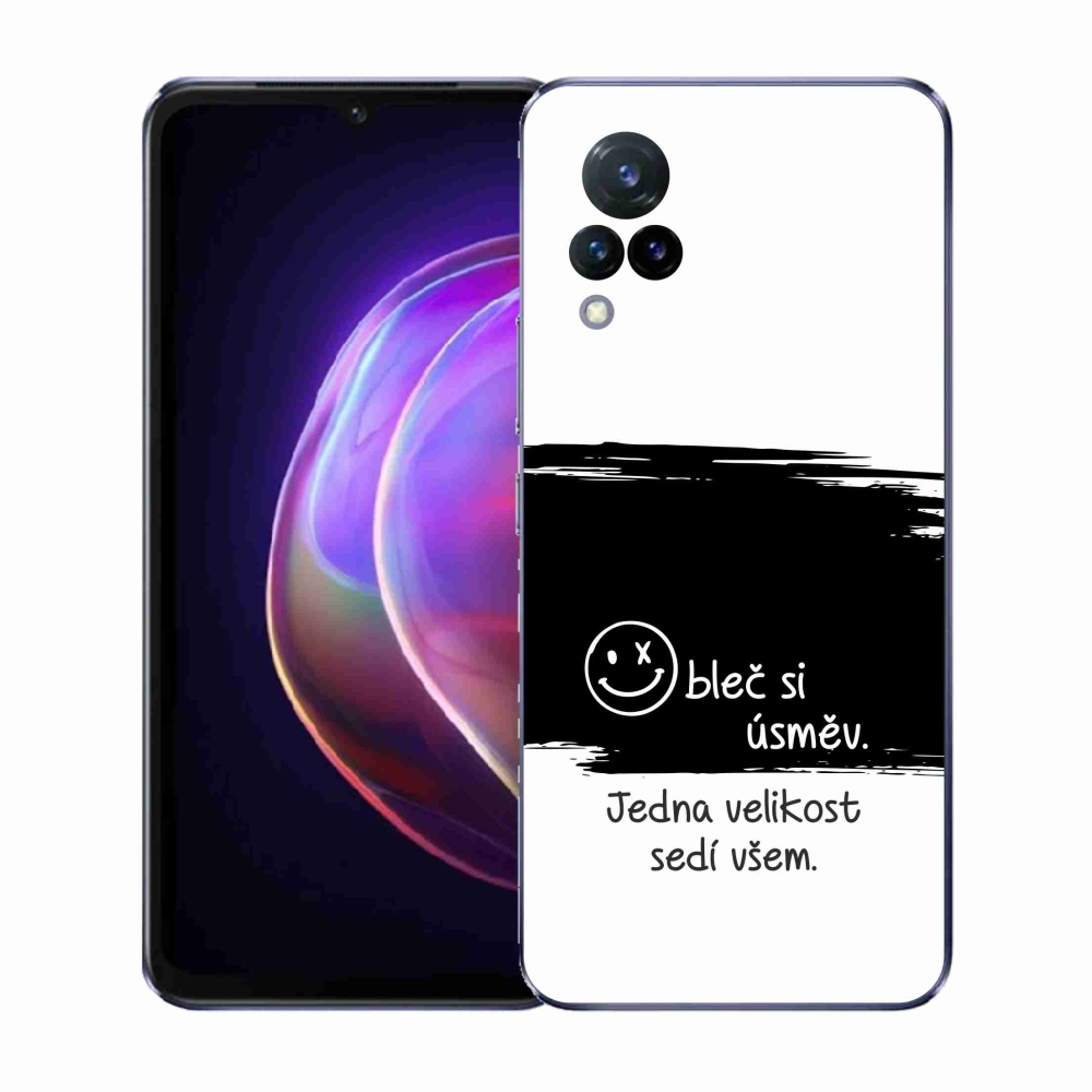 Gelový kryt mmCase na Vivo V21 4G/5G - vtipný text 8 černobílé pozadí