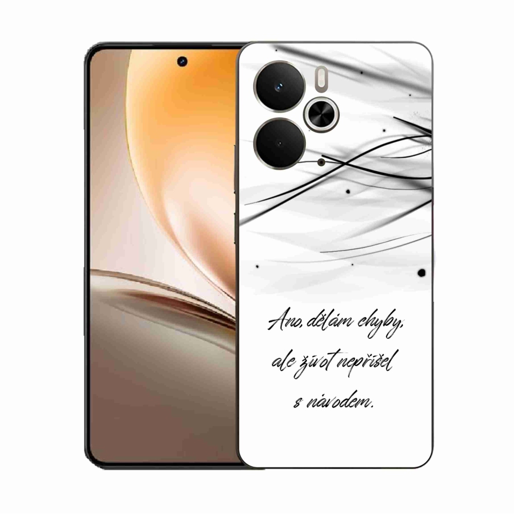 Gelový kryt mmCase na Realme 14 5G - citát bílé pozadí