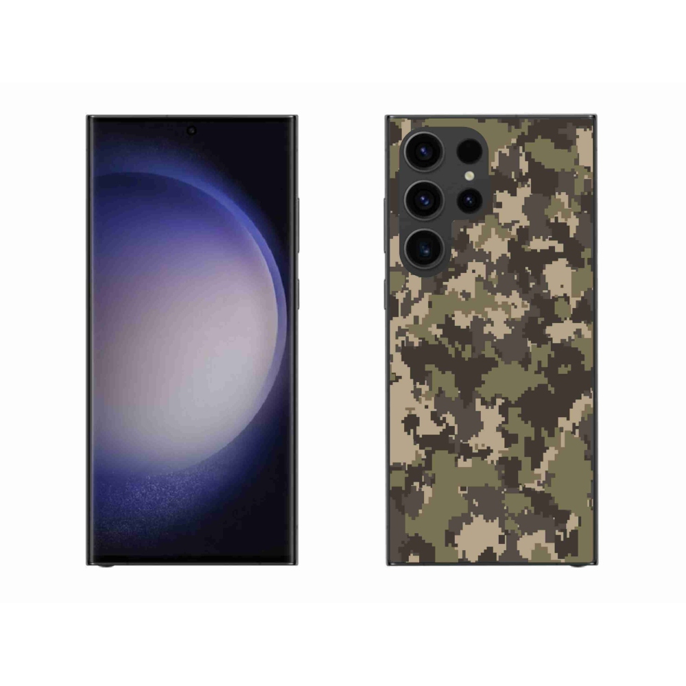 Gelový kryt mmCase na Samsung Galaxy S23 Ultra 5G - maskáčový vzor 12