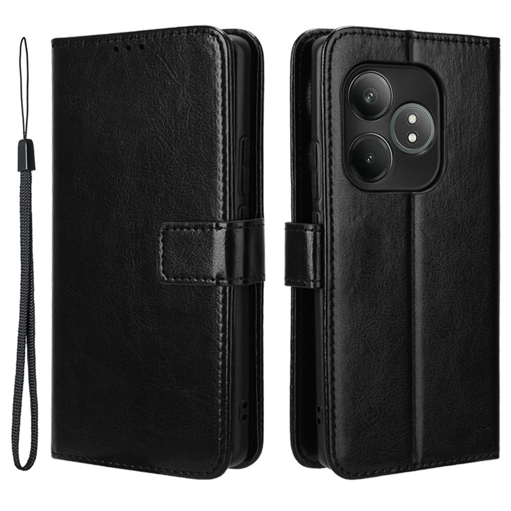 Crazy knížkové pouzdro na Realme GT 6 5G/GT 6T 5G - černé