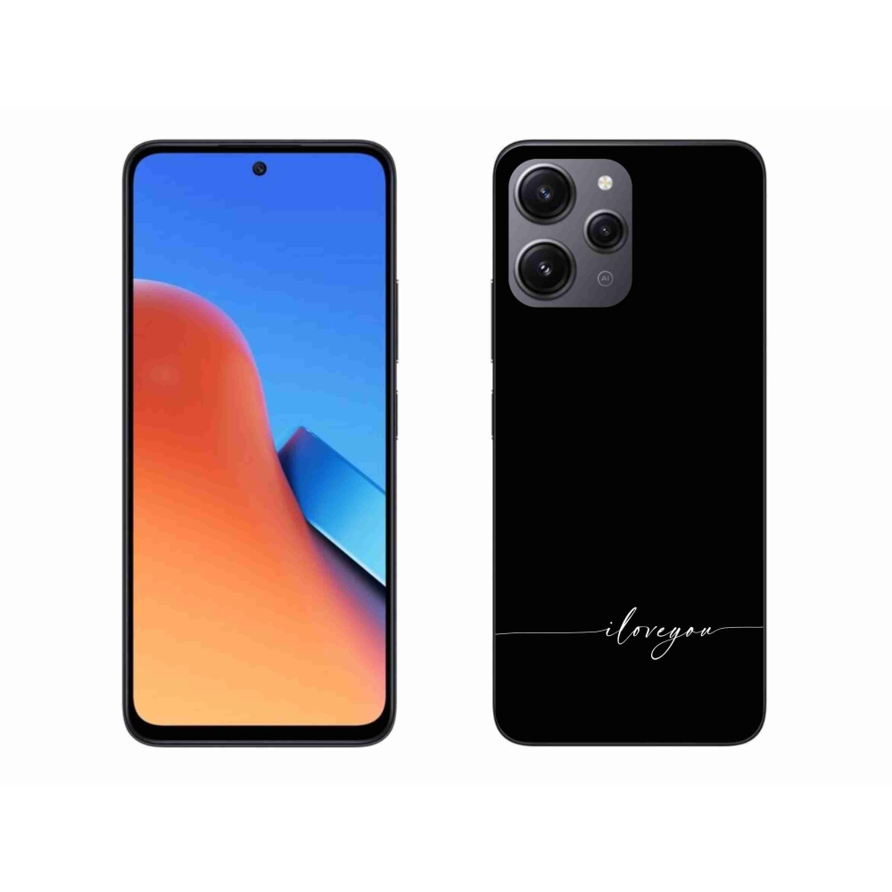 Gelový kryt mmCase na Xiaomi Redmi 12 - I love you černé pozadí