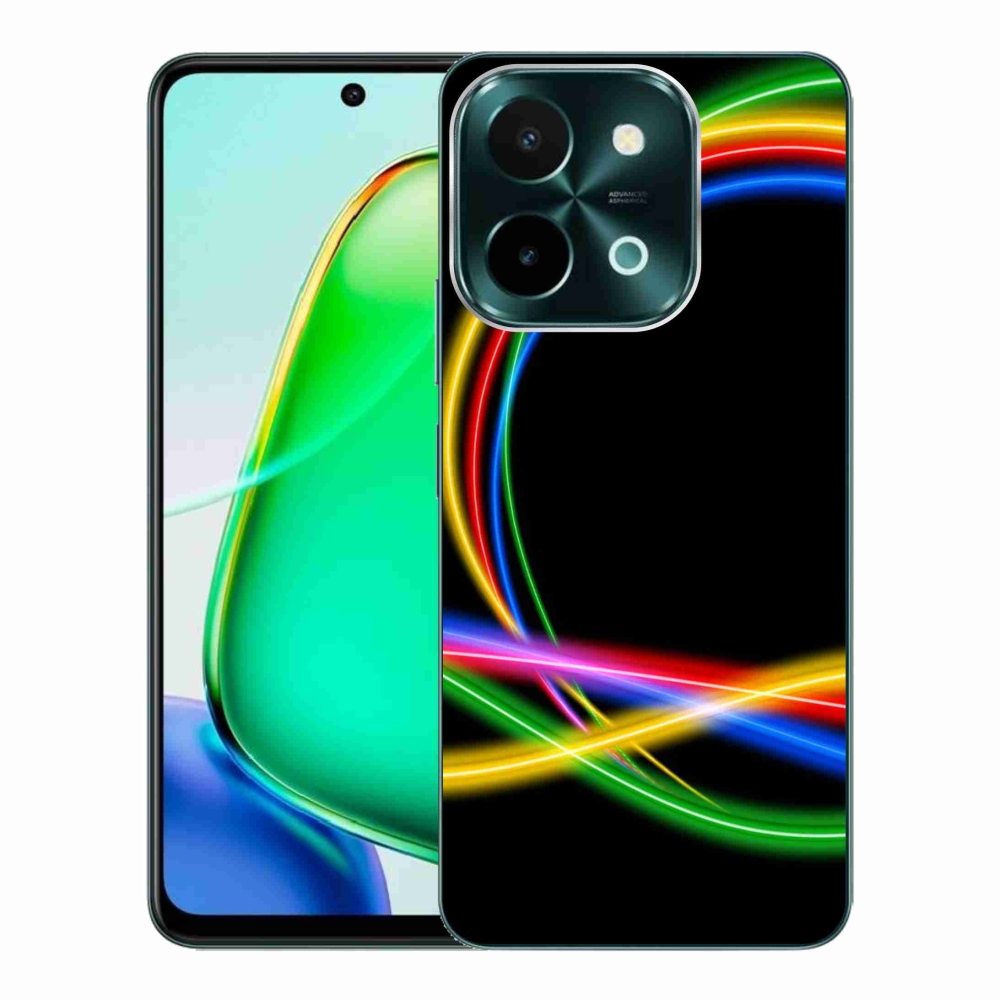 Gelový obal mmCase na Vivo Y28 - neonové kruhy