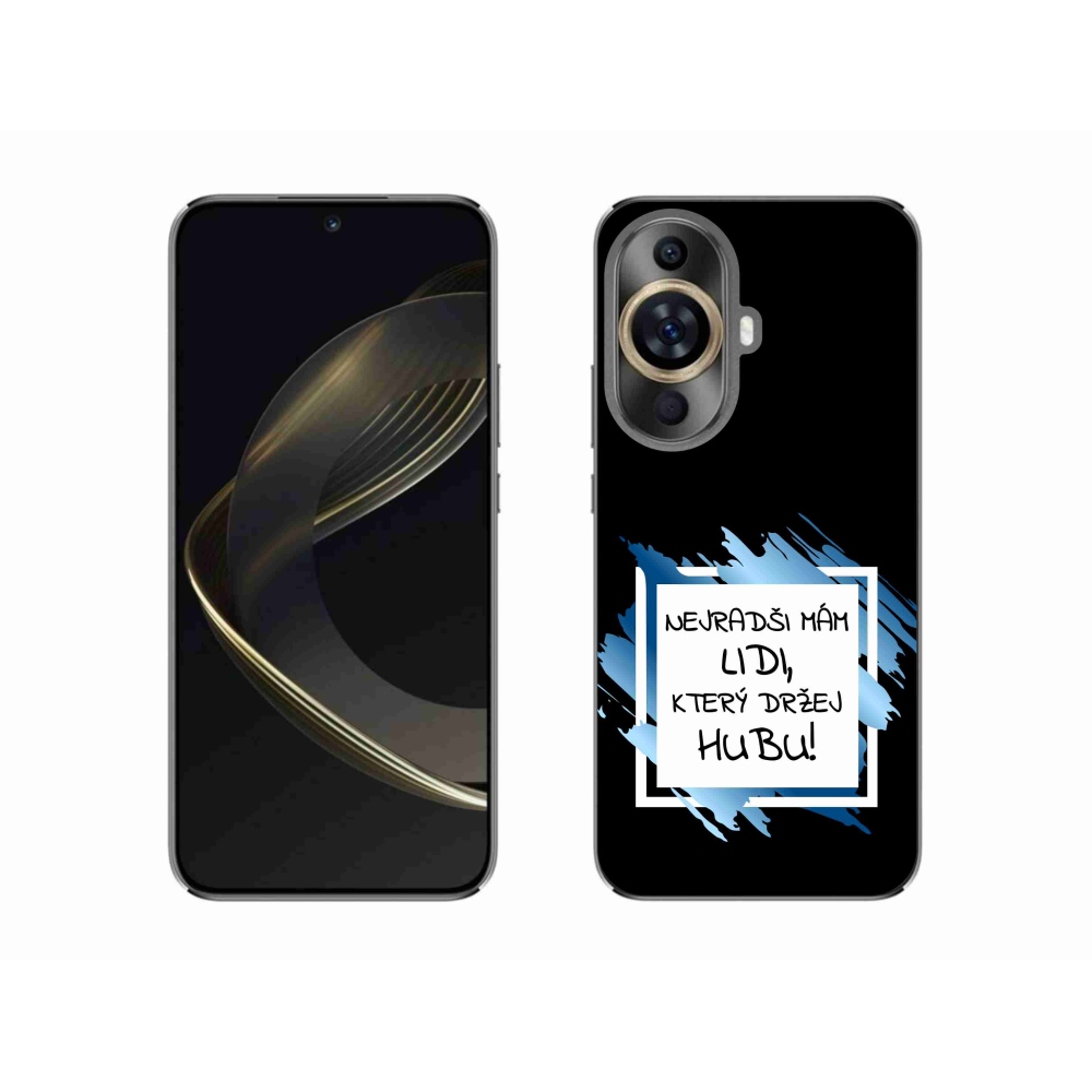Gelový kryt mmCase na Huawei Nova 11 - vtipný text 7 bíločerné pozadí