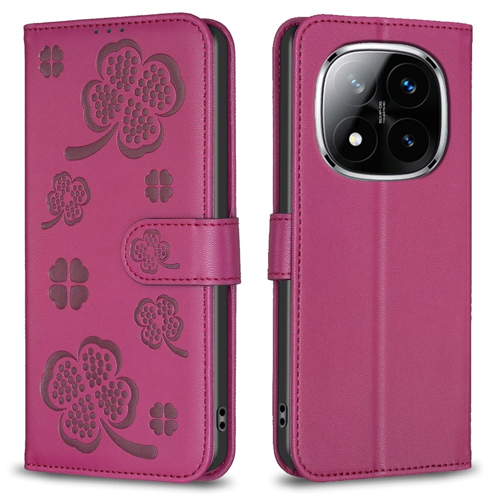 Clover knížkové pouzdro na Xiaomi Redmi Note 14 Pro - rose