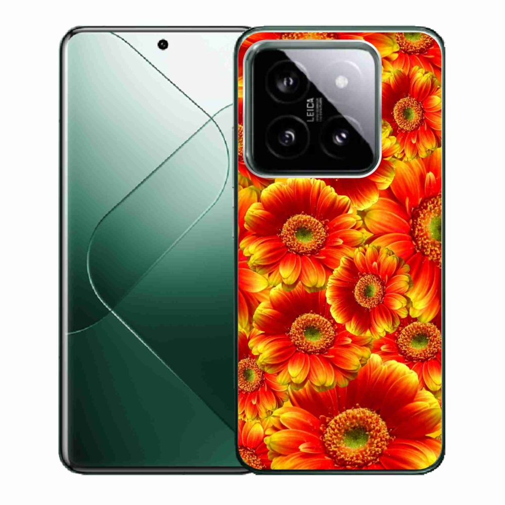 Gelový kryt mmCase na Xiaomi 14 - gerbera 1