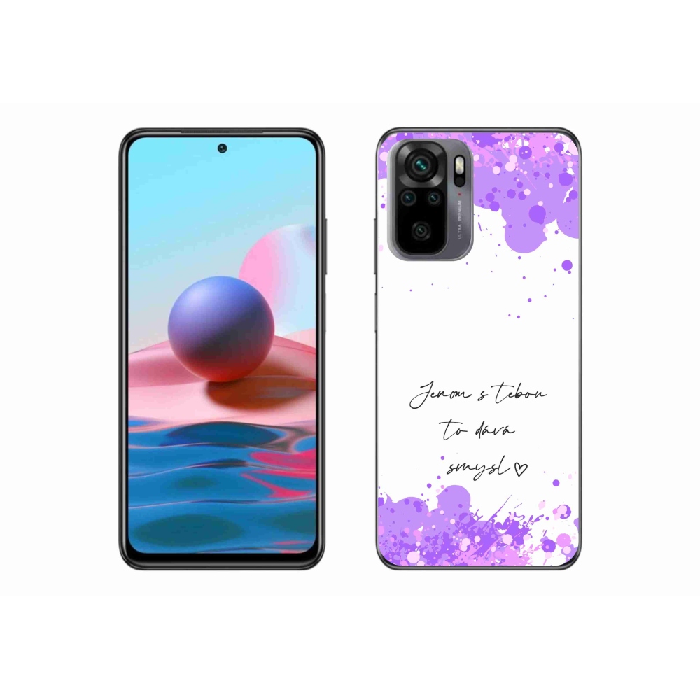 Gelový kryt mmCase na Xiaomi Redmi Note 10S - zamilovaný text bílé pozadí