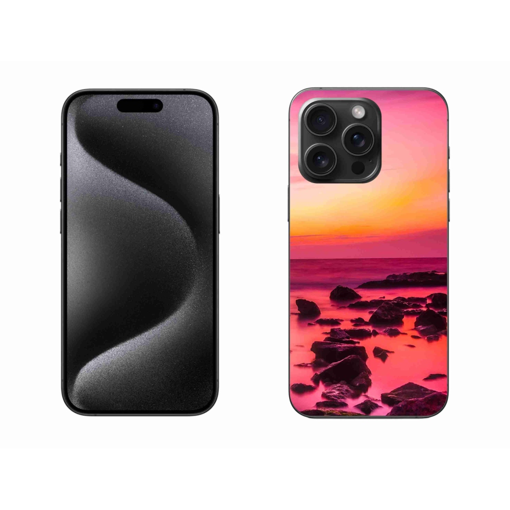 Gelový kryt mmCase na iPhone 15 Pro Max - moře a záře