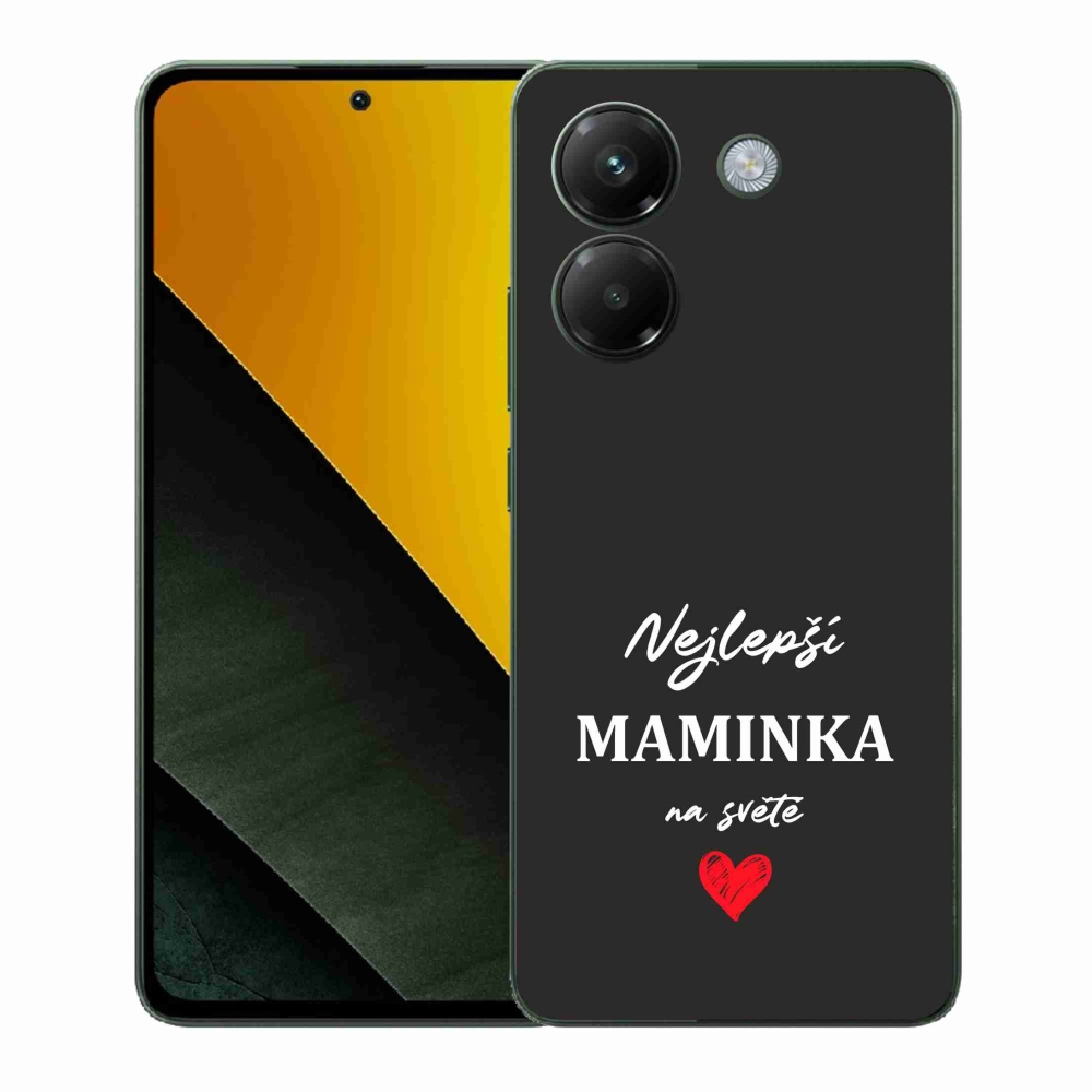 Gelový kryt mmCase na Xiaomi Poco M7 Pro 5G - nejlepší maminka 1 černé pozadí