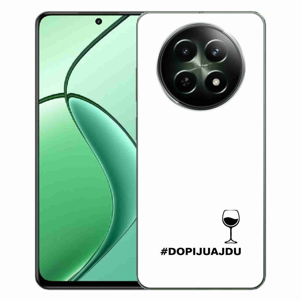 Gelový kryt mmCase na Realme 12 5G/12x 5G - vinný motiv bílé pozadí