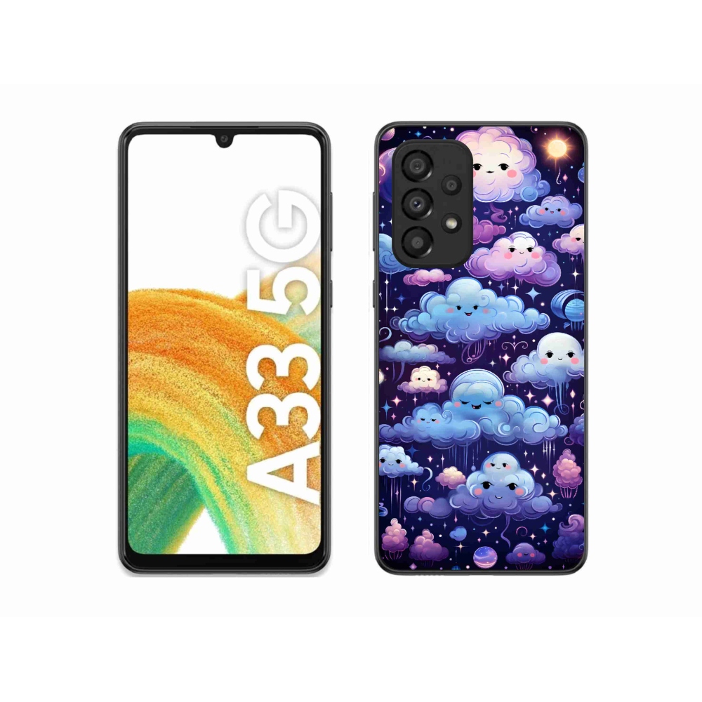 Gelový kryt mmCase na Samsung Galaxy A33 5G - mráčky
