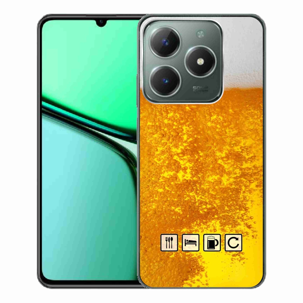 Gelový kryt mmCase na Realme C61 - pivní motiv 3