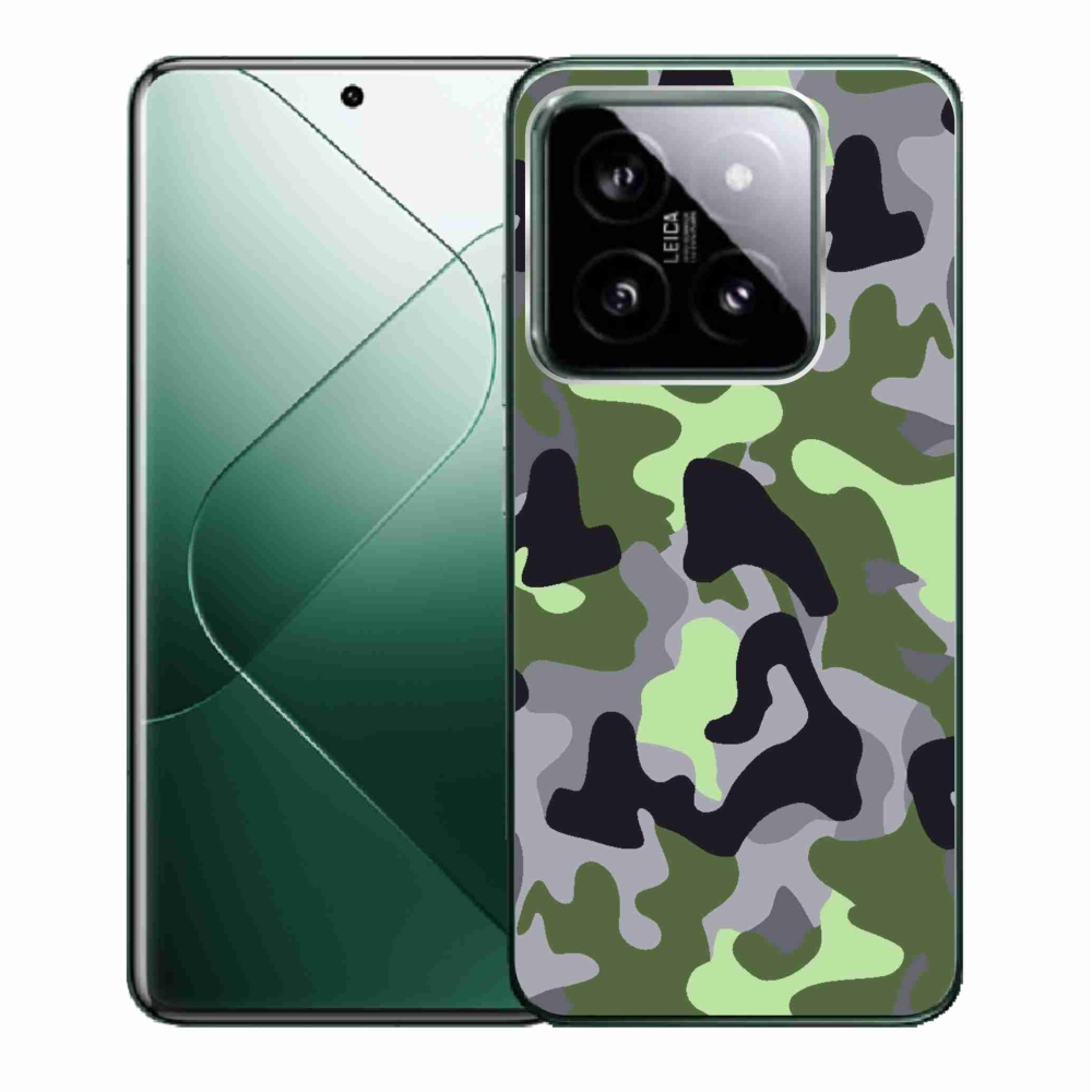 Gelový kryt mmCase na Xiaomi 14 - maskáčový vzor 7