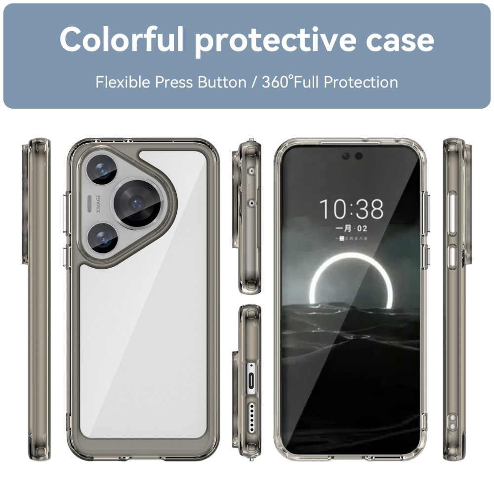 Gelový obal s pevnými zády na Huawei Pura 70 Pro - šedý