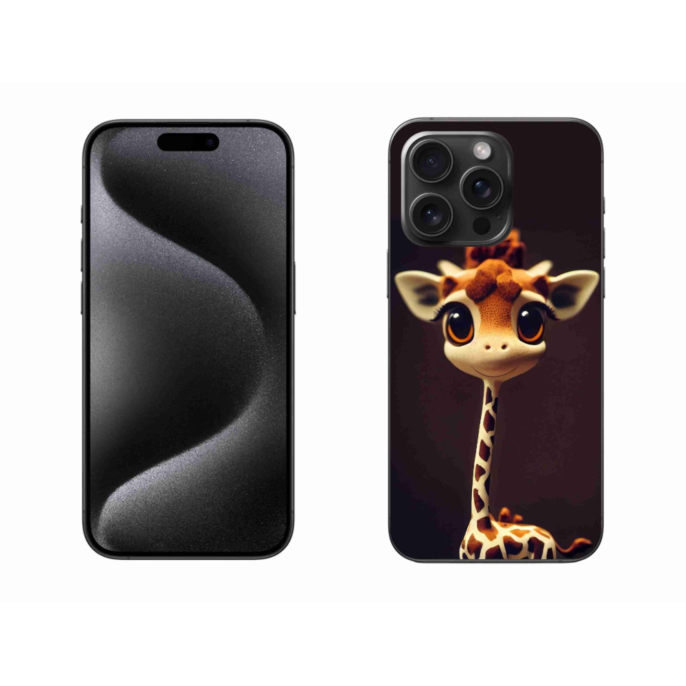 Gelový kryt mmCase na iPhone 15 Pro Max - malá žirafa