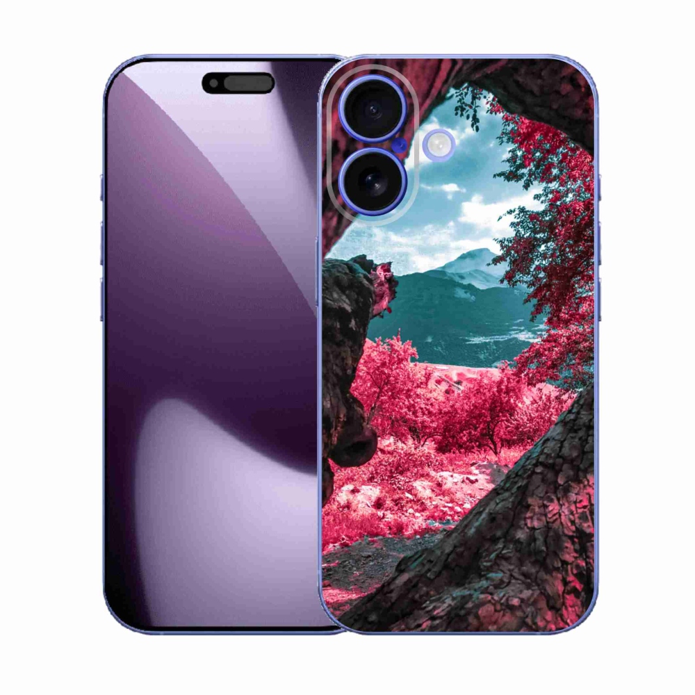 Gelový kryt mmCase na iPhone 17 - výhled na hory