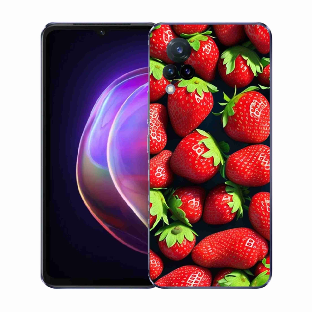 Gelový kryt mmCase na Vivo V21 4G/5G - jahody