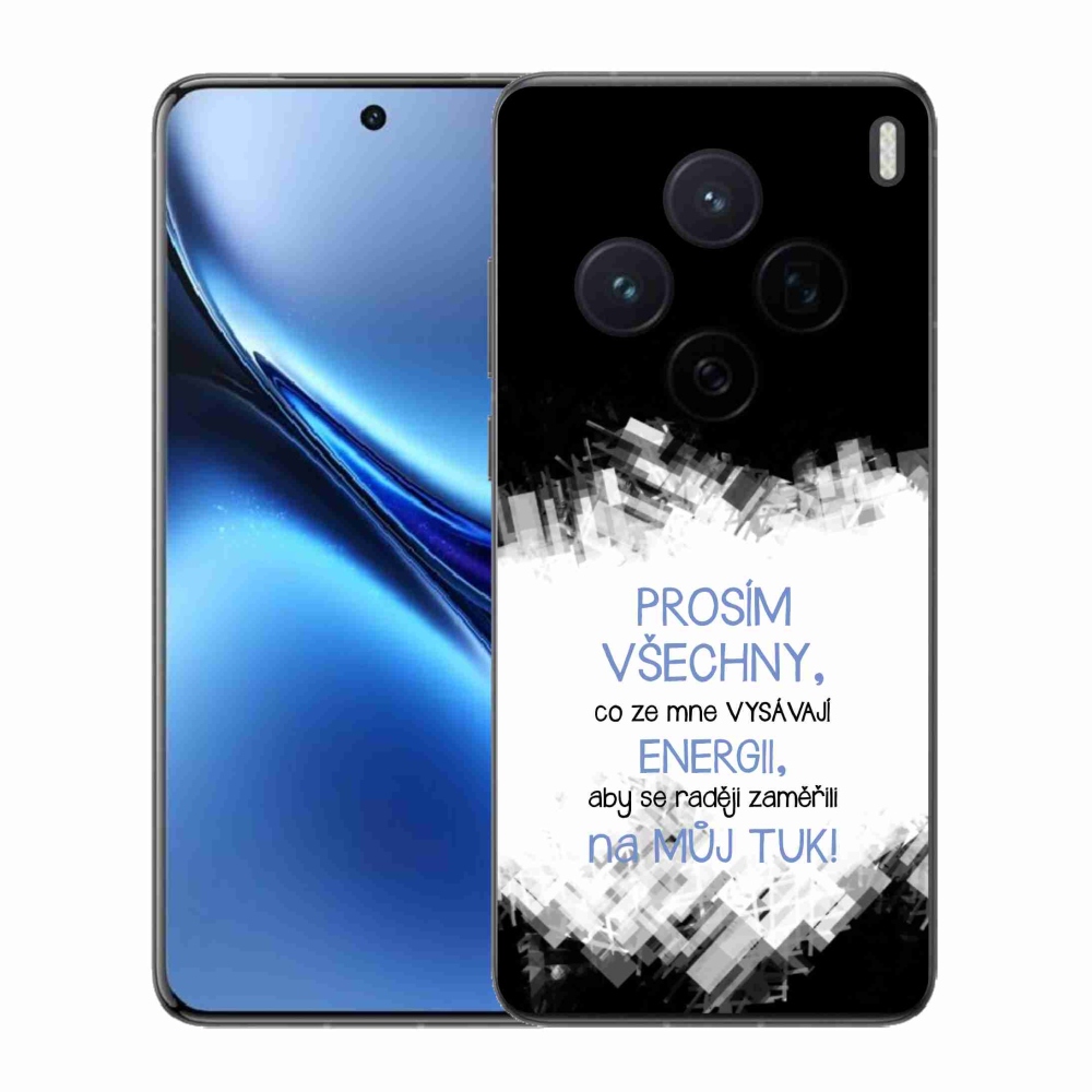 Gelový kryt mmCase na Vivo X200 5G - vtipný text 1 modrý