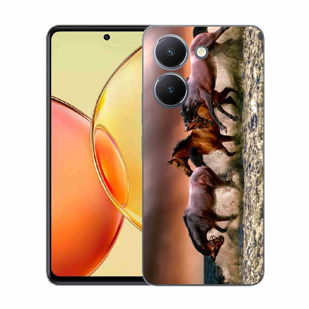 Gelový kryt mmCase na Vivo Y36 - koně 1